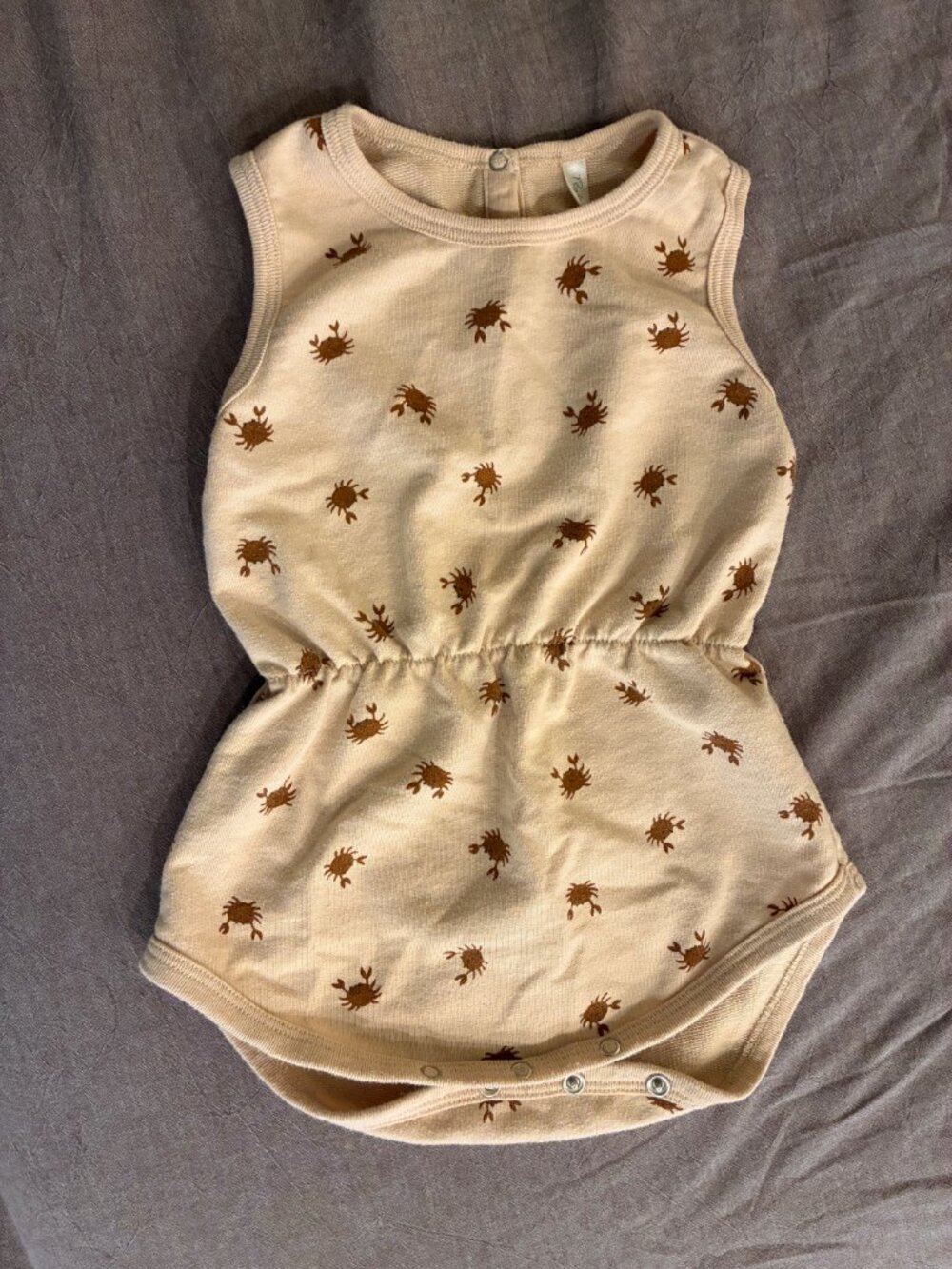 Rylee + Cru baby girl romper w/Crap print 12-18mos